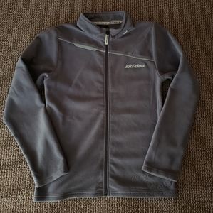 Ski-Doo Cozy Micro Fleece Jacket Zip-Up Sweatshirt Gray XS